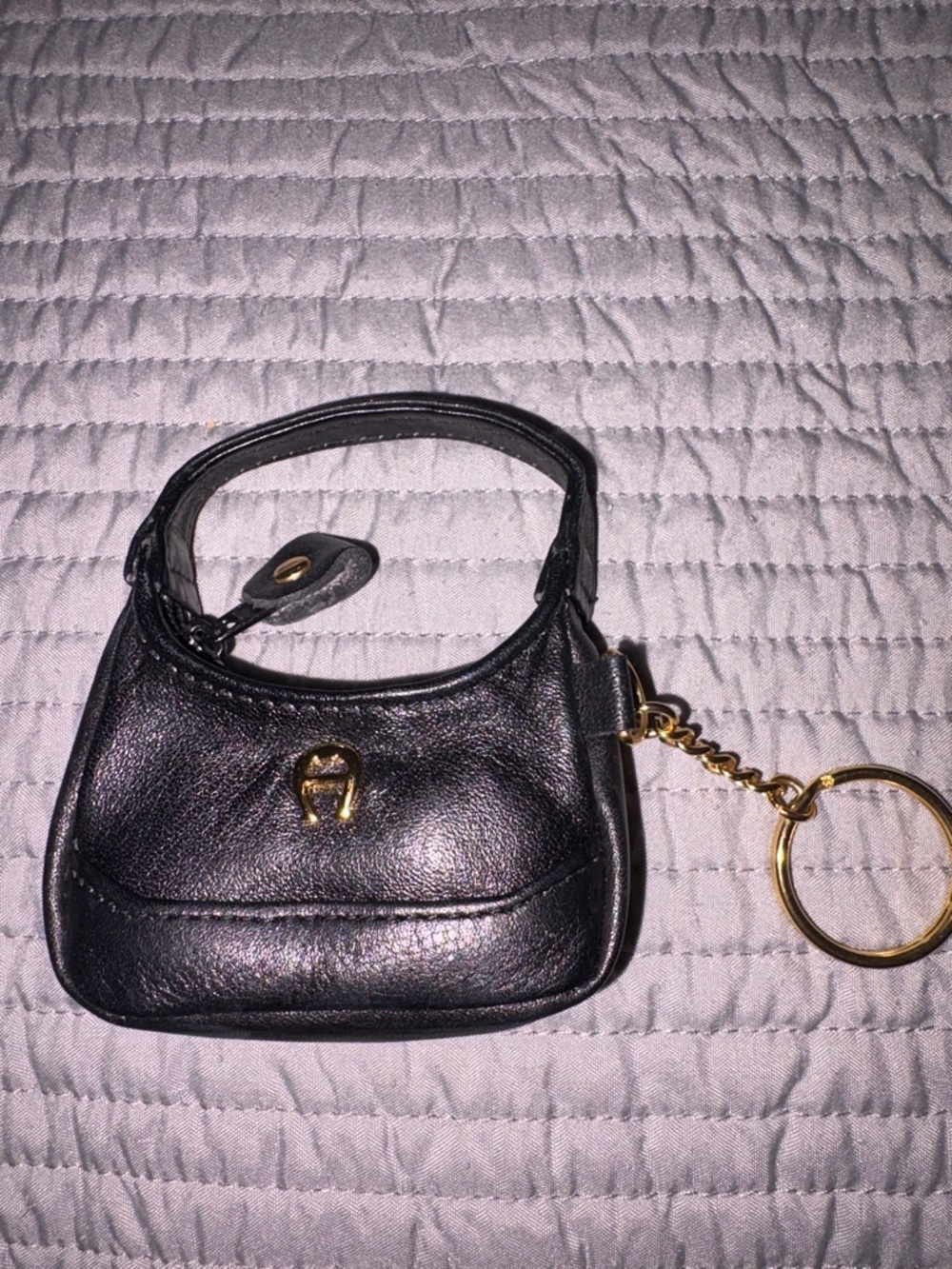 Vintage Etienne Aigner Leather Handbag Keychain 1980-1990 EXCELLENT CONDITION